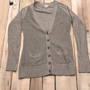 Grey knitted cardigan
